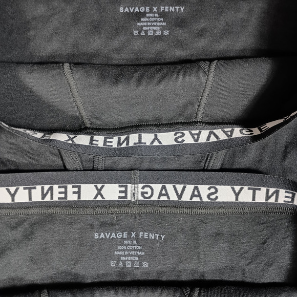 Savage X Fenty Briefs Size XL Black 2 Pair Classics Cotton - Picture 2 of 3
